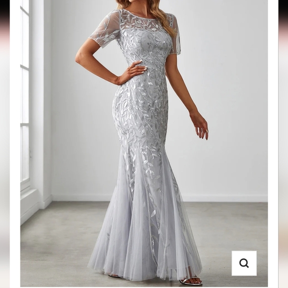 EVER PRETTY Silver Evening Gown - Picture 2 of 3